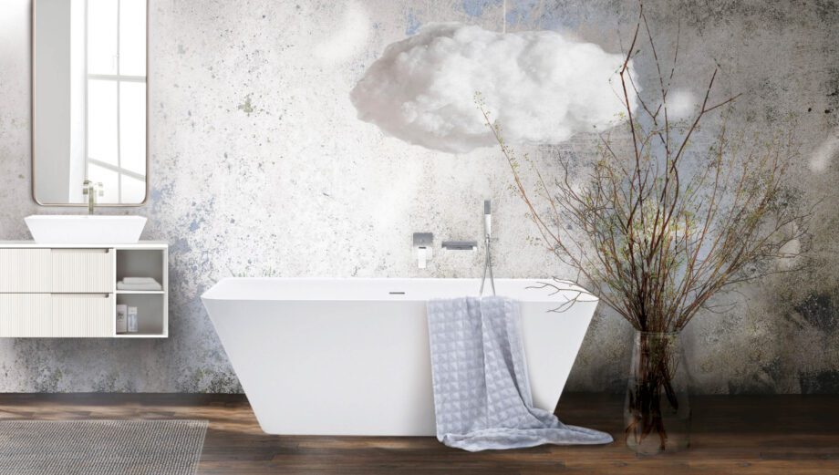 Seinaäärne kivivann PAA QUADRO WALL 160,5×76 cm, matt Silkstone 2 Seinaäärne kivivann PAA QUADRO WALL 160,5x76 cm, matt Silkstone