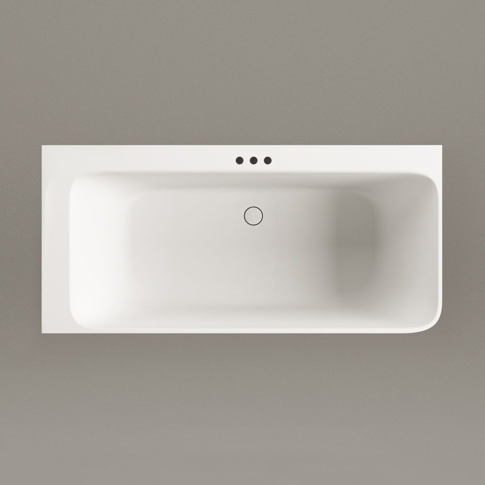 Nurgavann PAA QUADRO CORNER D 160x75 cm, parempoolne, matt Silkstone