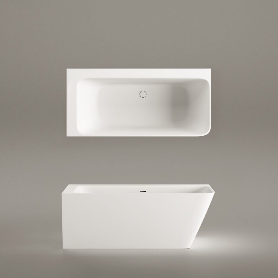 Nurgavann PAA QUADRO CORNER D 160×75 cm, parempoolne, matt Silkstone 7 Nurgavann PAA QUADRO CORNER D 160x75 cm, parempoolne, matt Silkstone