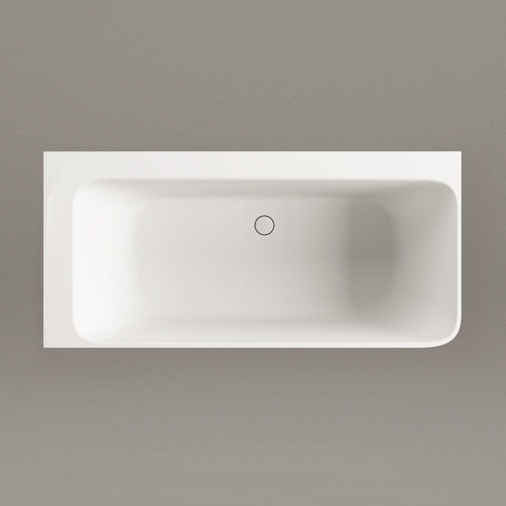 Nurgavann PAA QUADRO CORNER D 160x75 cm, parempoolne, matt Silkstone