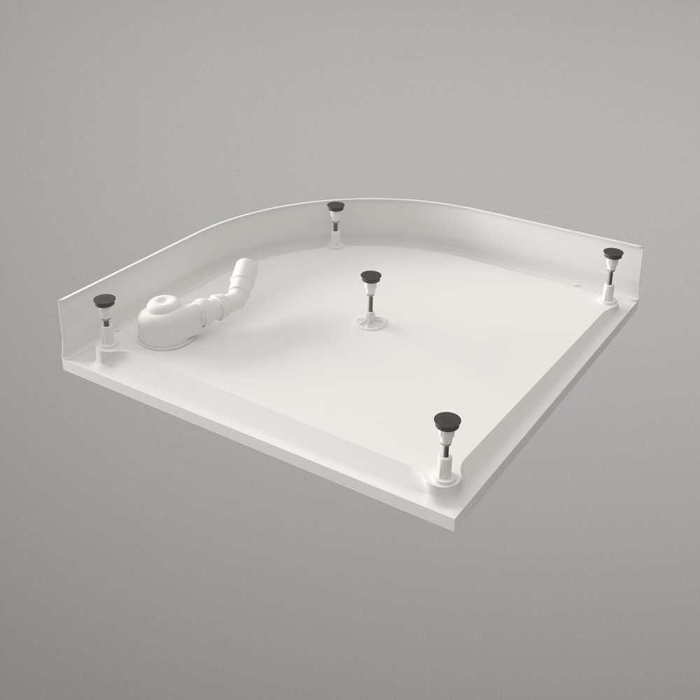 Ümar dušialus PAA CLASSIC RO 100 R550, 100x100 cm, kivimass – vaade 3