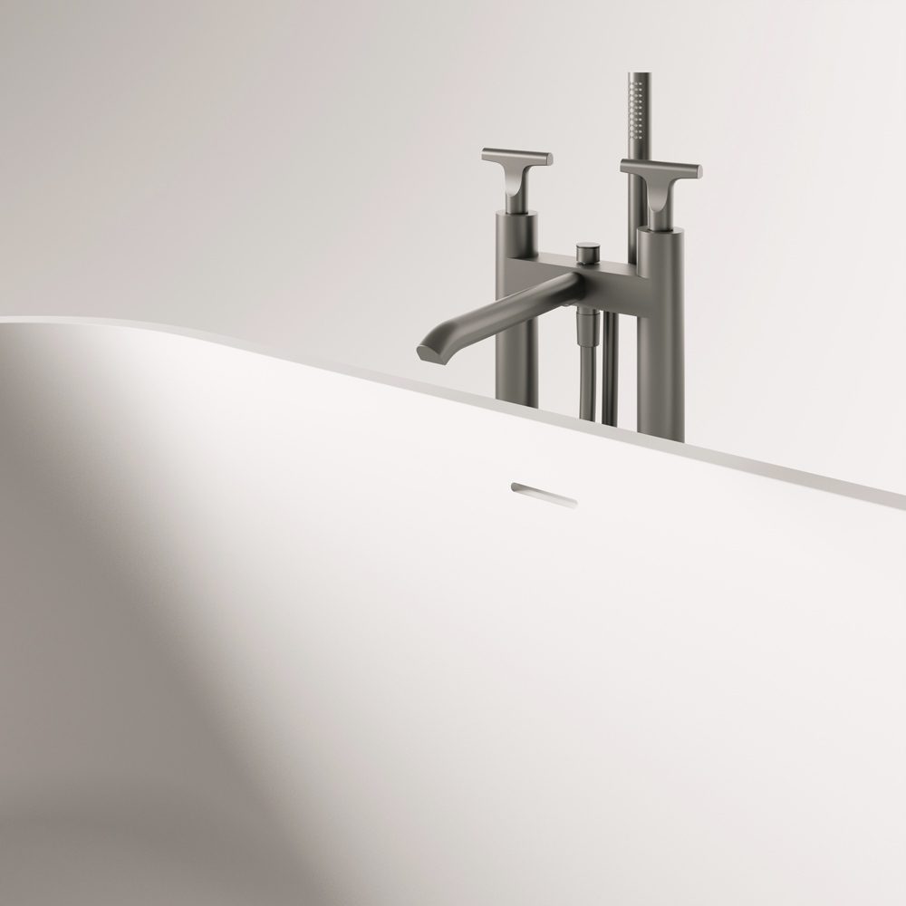 Eraldiseisev kivivann PAA DECO NUDO 166x72,5 cm, matt Silkstone