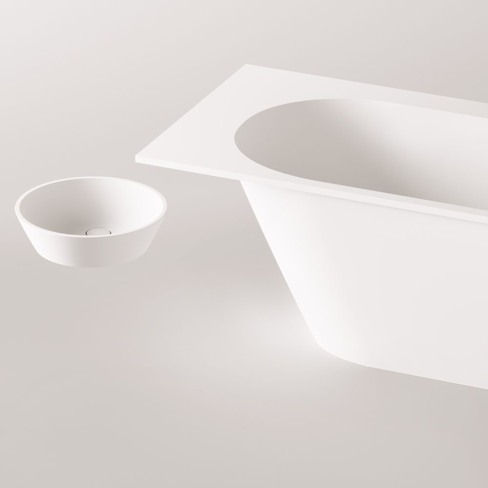 Mõõdu järgi kivivann PAA DECO SHAPE RE A 170–200x82,5 cm, matt Silkstone