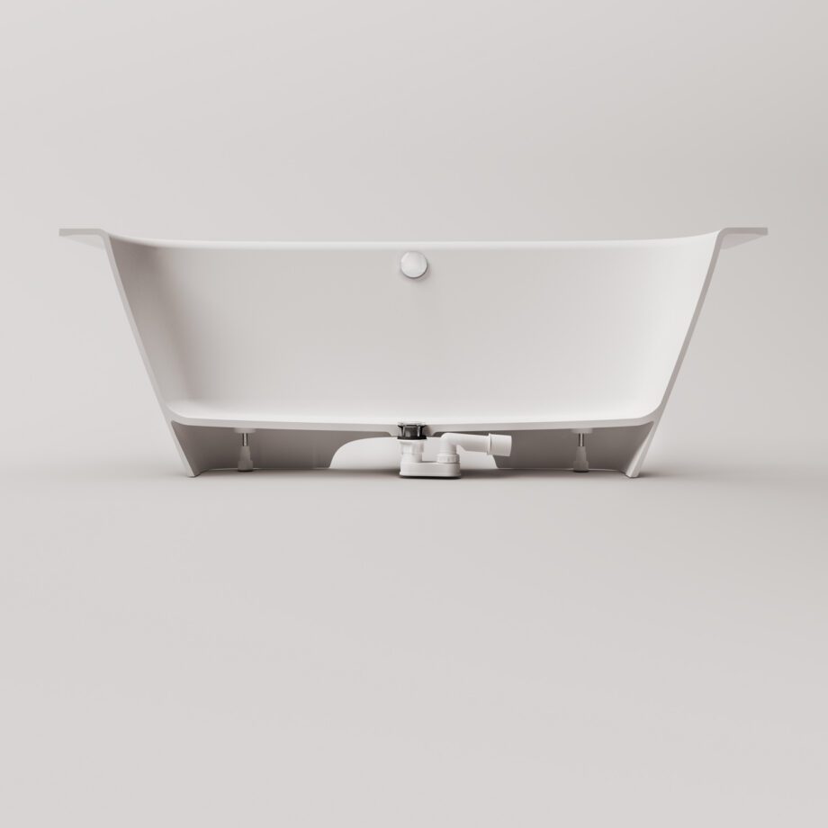 Sisseehitatav kivivann PAA SMART 170 A 170x75 cm, ümar nurk A, läikiv kivimass