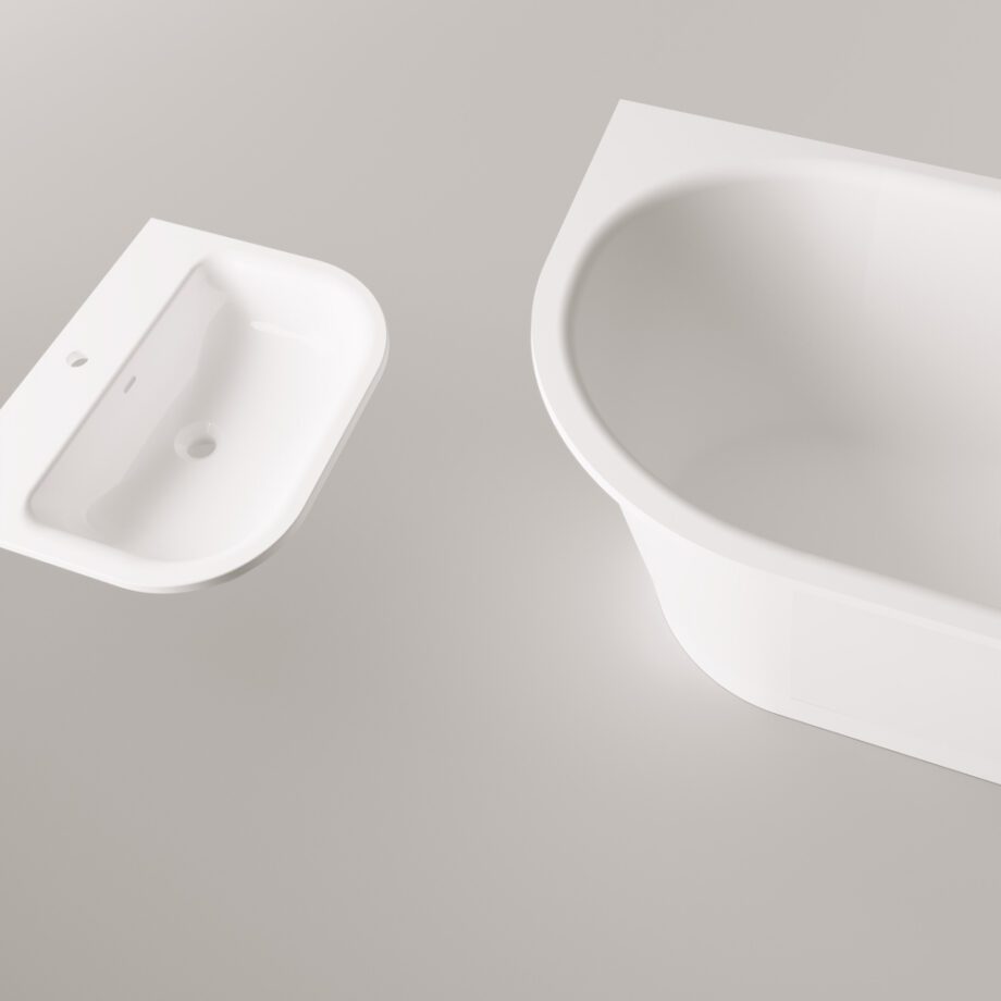 Sisseehitatav kivivann PAA VARIO XL A 180×80 cm, ümar nurk A, läikiv kivimass 12 Sisseehitatav kivivann PAA VARIO XL A 180x80 cm, ümar nurk A, läikiv kivimass