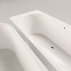 Sisseehitatav kivivann PAA VARIO XL CD 180x80 cm, ümarad nurgad C ja D, läikiv kivimass