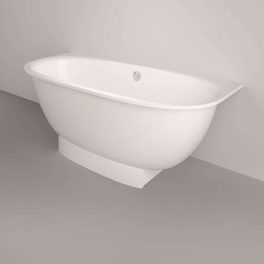 Sisseehitatav kivivann PAA VERSO AD 170x75 cm, ümarad nurgad A ja D, läikiv kivimass