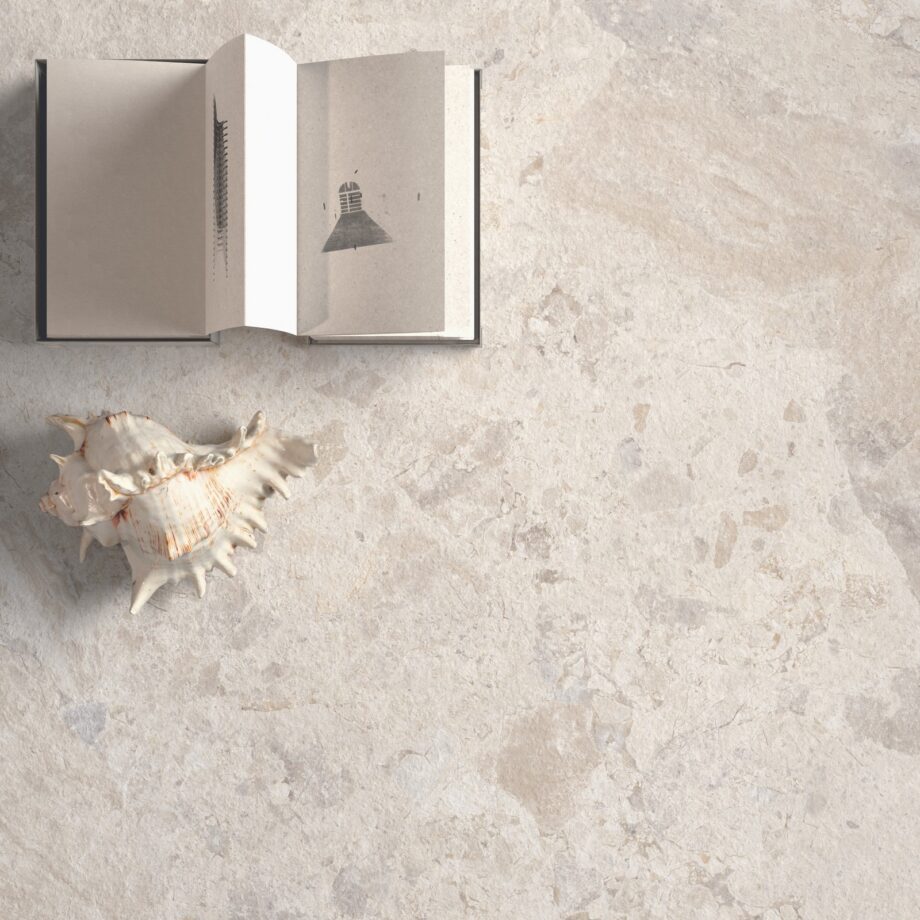 Suur keraamiline plaat kivimustriga ABK Era Blooming Ivory, 120x280 cm, 6 mm, matt (naturale)