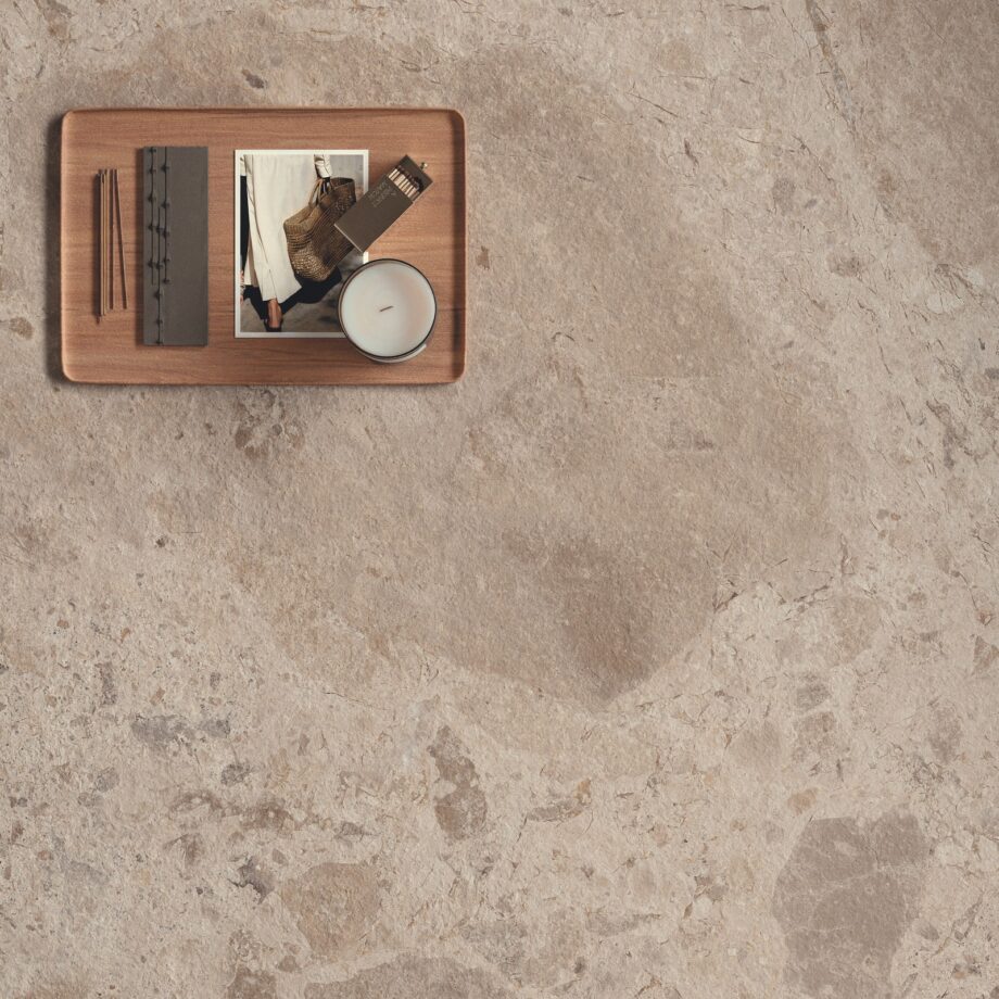 Suur keraamiline plaat kivimustriga ABK Era Blooming Taupe, 120x280 cm, 6 mm, matt (naturale)