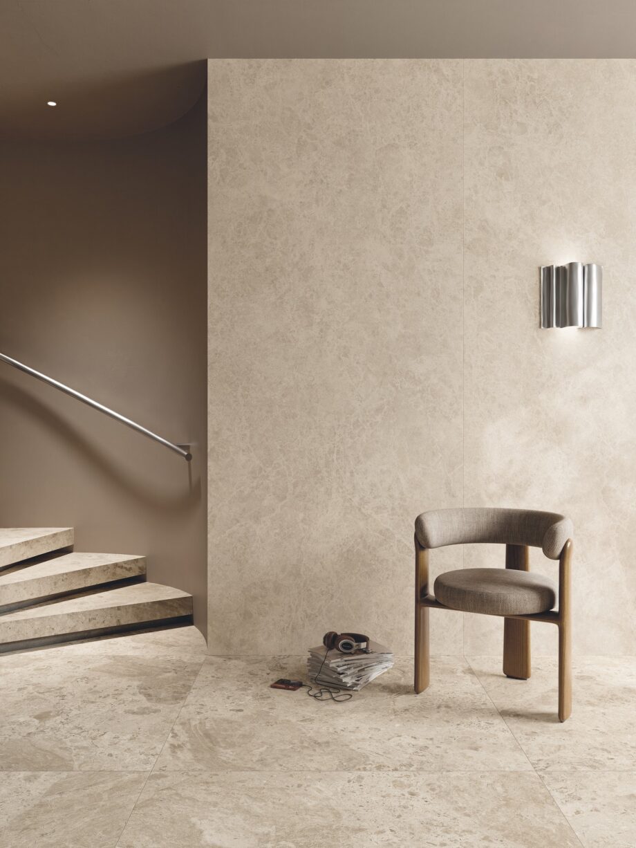 Suur keraamiline plaat kivimustriga ABK Era Delicate Beige, 120x280 cm, 6 mm, matt (naturale)