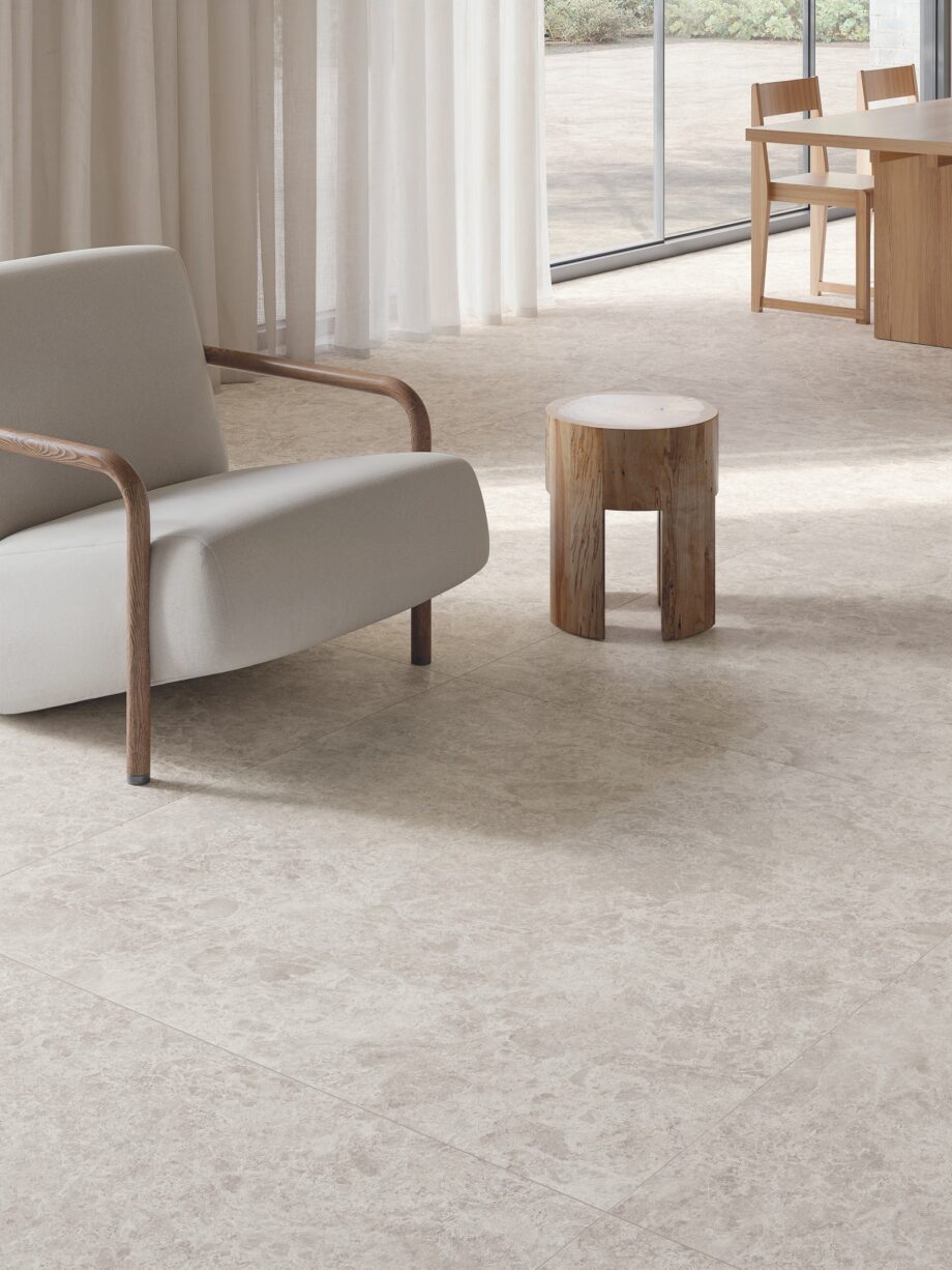 Kivimustriga keraamiline põrandaplaat ABK Era Delicate Ivory, 120x120 cm, 8,5 mm, matt (naturale)