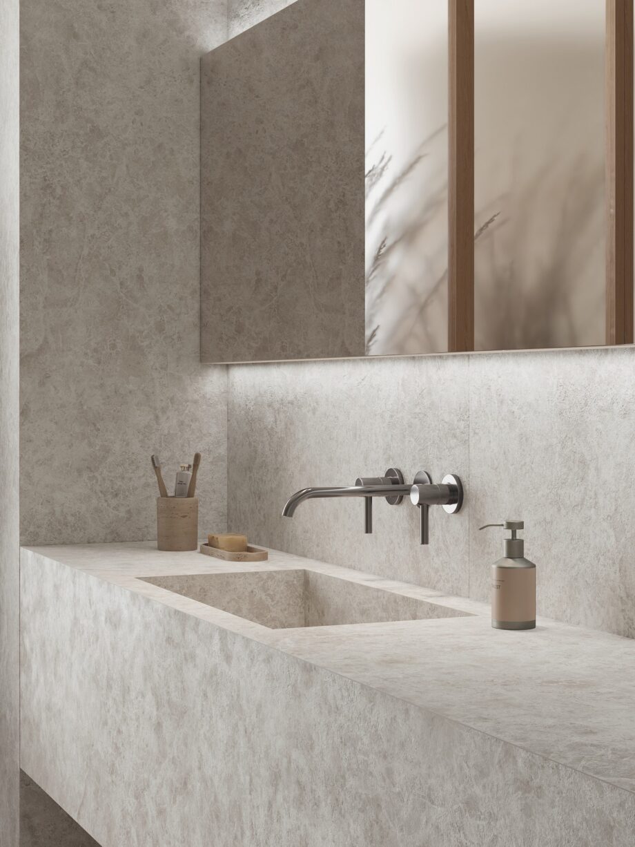 Suur keraamiline plaat kivimustriga ABK Era Delicate Ivory, 120x280 cm, 6 mm, matt (naturale)