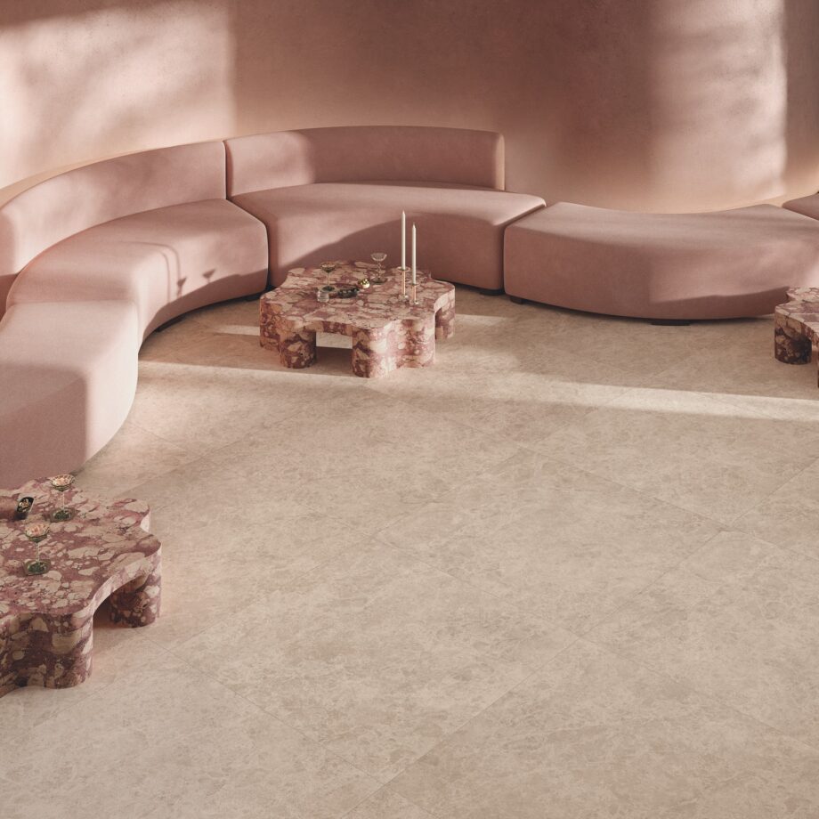 Suur keraamiline plaat kivimustriga ABK Era Delicate Taupe, 120x280 cm, 6 mm, matt (naturale)