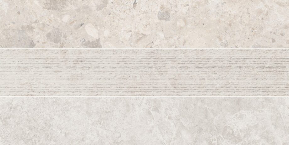 Kivimustriga keraamiline dekoorplaat ABK Era Mix Ivory, 20x120 cm, 8,5 mm, matt (naturale)