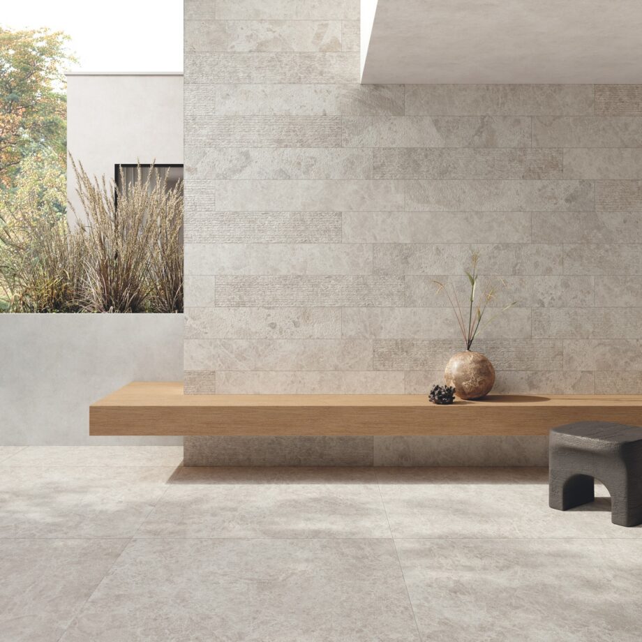 Kivimustriga keraamiline dekoorplaat ABK Era Mix Ivory, 20x120 cm, 8,5 mm, matt (naturale)