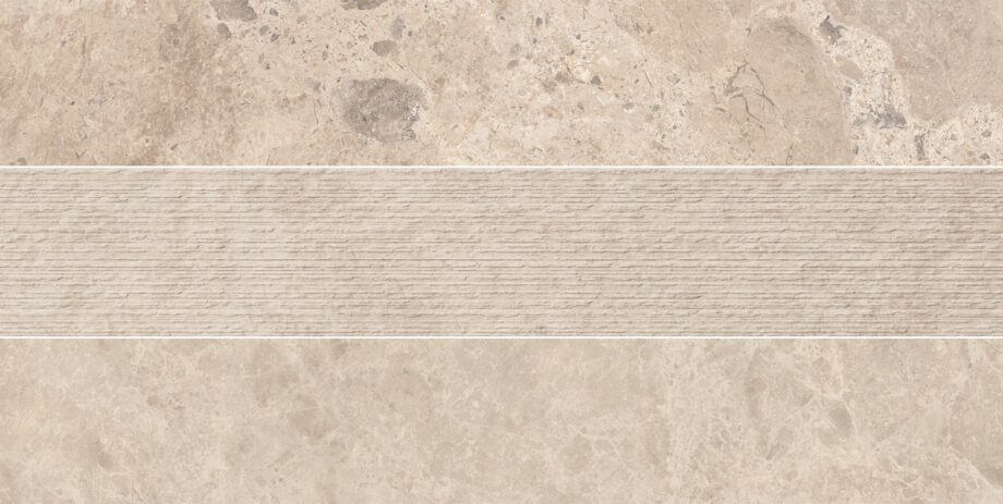 Kivimustriga keraamiline dekoorplaat ABK Era Mix Taupe, 20x120 cm, 8,5 mm, matt (naturale)
