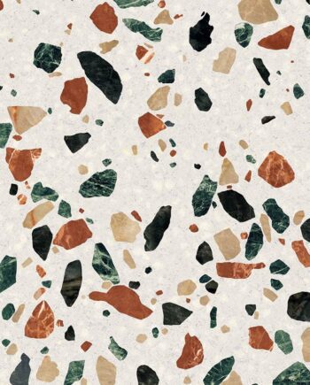 Terrazzo-mustriga keraamiline põrandaplaat ABK Play Drops Multiwhite 20x20 cm – plaat