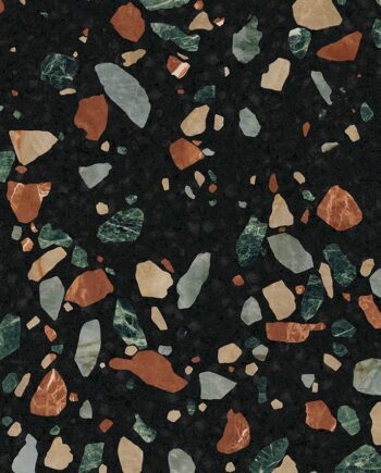 Terrazzo-mustriga keraamiline põrandaplaat ABK Play Drops Multiblack 20x20 cm – plaat