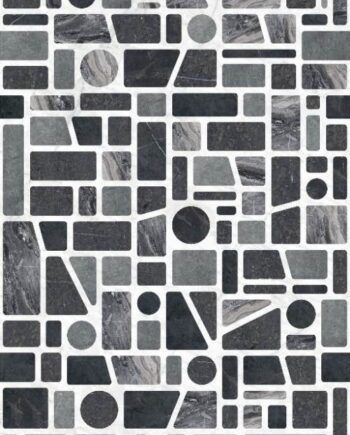 Mustriline suur keraamiline dekoorplaat ABK Wide&Style Incertum Dark, 160x320 cm, 6 mm, matt