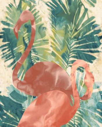Mustriline suur keraamiline dekoorplaat ABK Wide&Style Tropical Flamingo, 120x280 cm, 6 mm, matt
