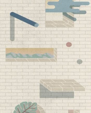 Mustriline suur keraamiline dekoorplaat ABK Wide&Style Bricklane A, 160x320 cm, 6 mm, matt