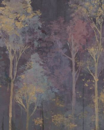 Mustriline suur keraamiline dekoorplaat ABK Wide&Style Trees Purple A, 160x320 cm, 6 mm, matt