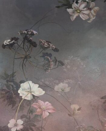 Mustriline suur keraamiline dekoorplaat ABK Wide&Style Country Flowers Pink A, 160x320 cm, 6 mm, matt