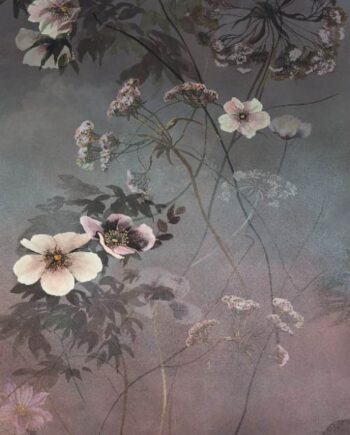 Mustriline suur keraamiline dekoorplaat ABK Wide&Style Country Flowers Pink B, 160x320 cm, 6 mm, matt
