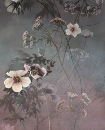 Mustriline suur keraamiline dekoorplaat ABK Wide&Style Country Flowers Pink B, 120x280 cm, 6 mm, matt