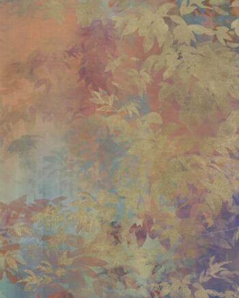 Mustriline suur keraamiline dekoorplaat ABK Wide&Style Foliage Orange B, 160x320 cm, 6 mm, matt