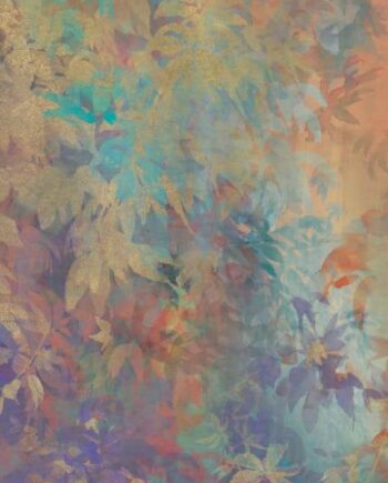 Mustriline suur keraamiline dekoorplaat ABK Wide&Style Foliage Orange A, 120x280 cm, 6 mm, matt