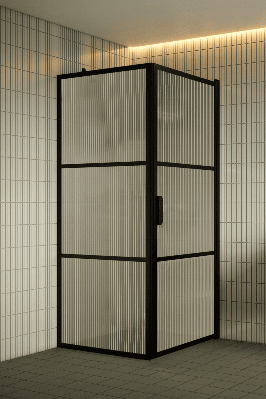 Dušinurk Hietakari Bläk 760 Tokyo, must raam, Reeded soonikklaas Dušinurk Hietakari Bläk 760 Tokyo, must raam, Reeded soonikklaas