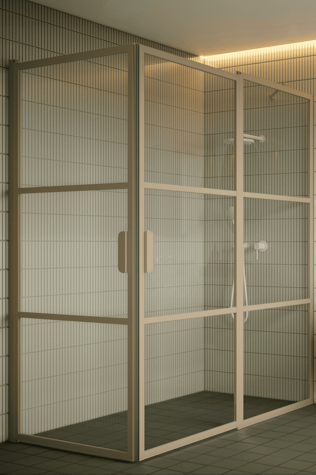 Dušinurk Hietakari Bläk 763 Tokyo, Sand raam, läbipaistev klaas