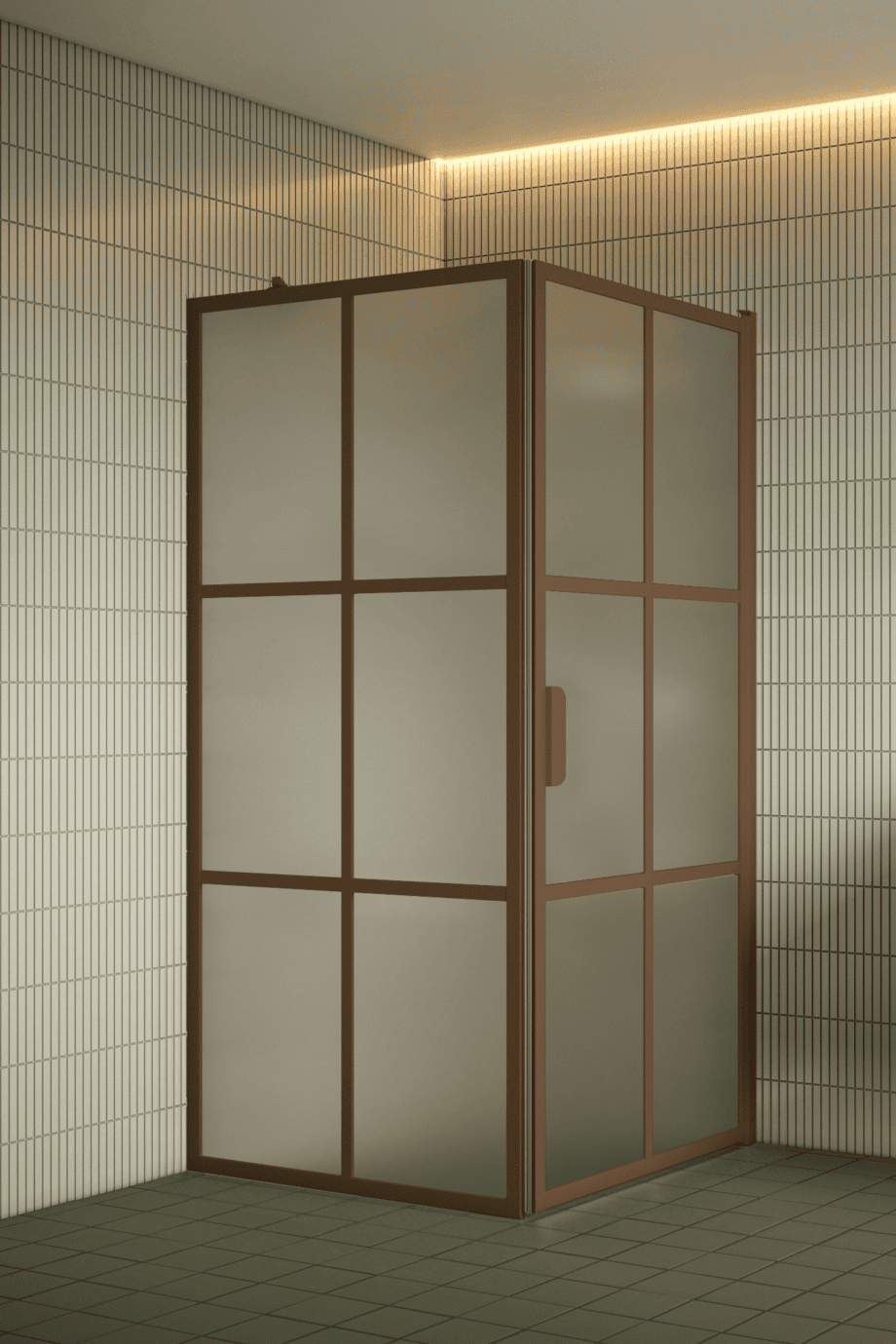Dušinurk Hietakari Bläk 765 Paris, Cocoa raam, satiin mattklaas