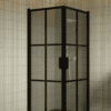 Dušinurk Hietakari Bläk 767 Paris, must raam, hall toonklaas