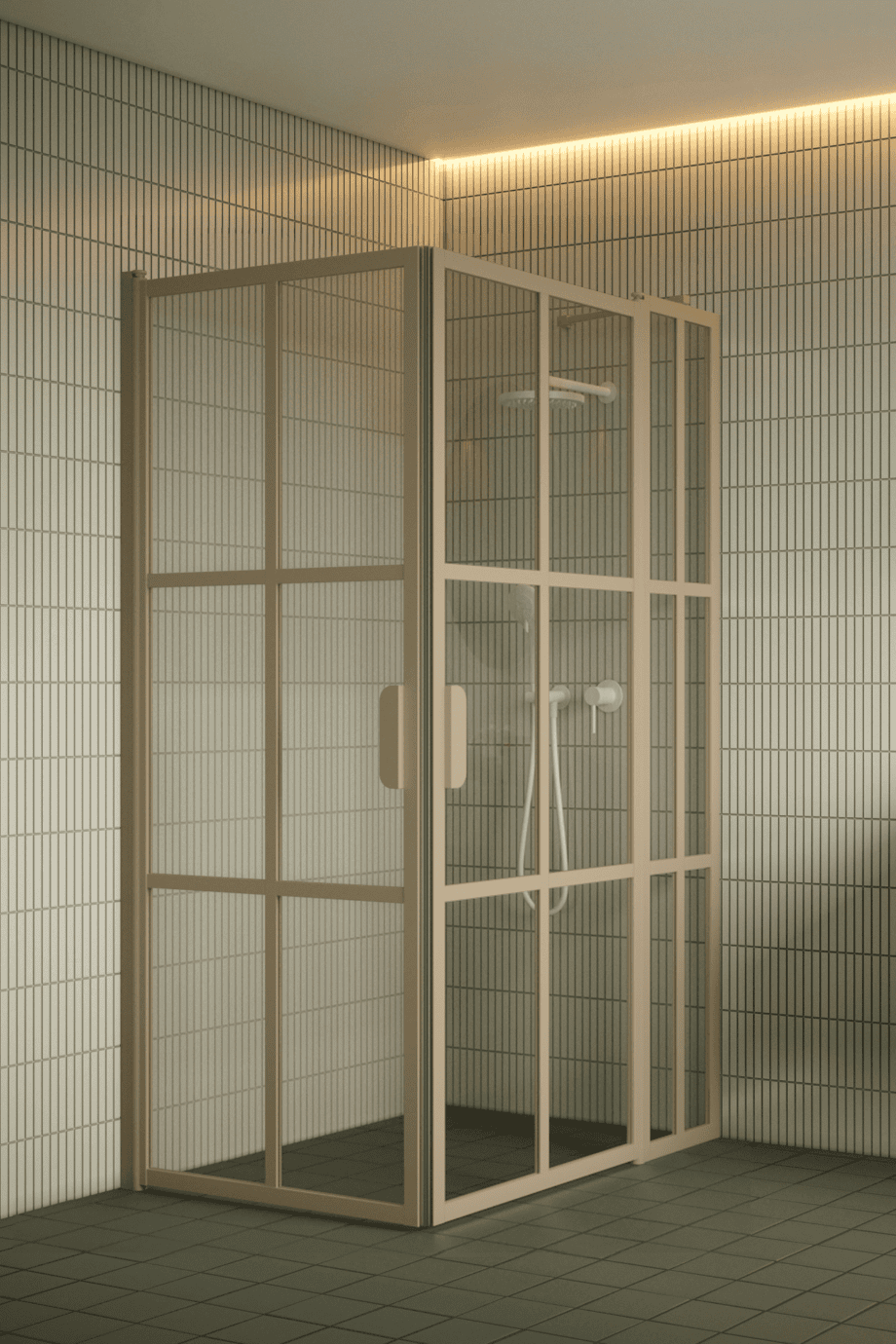 Dušinurk Hietakari Bläk 768 Paris, Sand raam, hall toonklaas