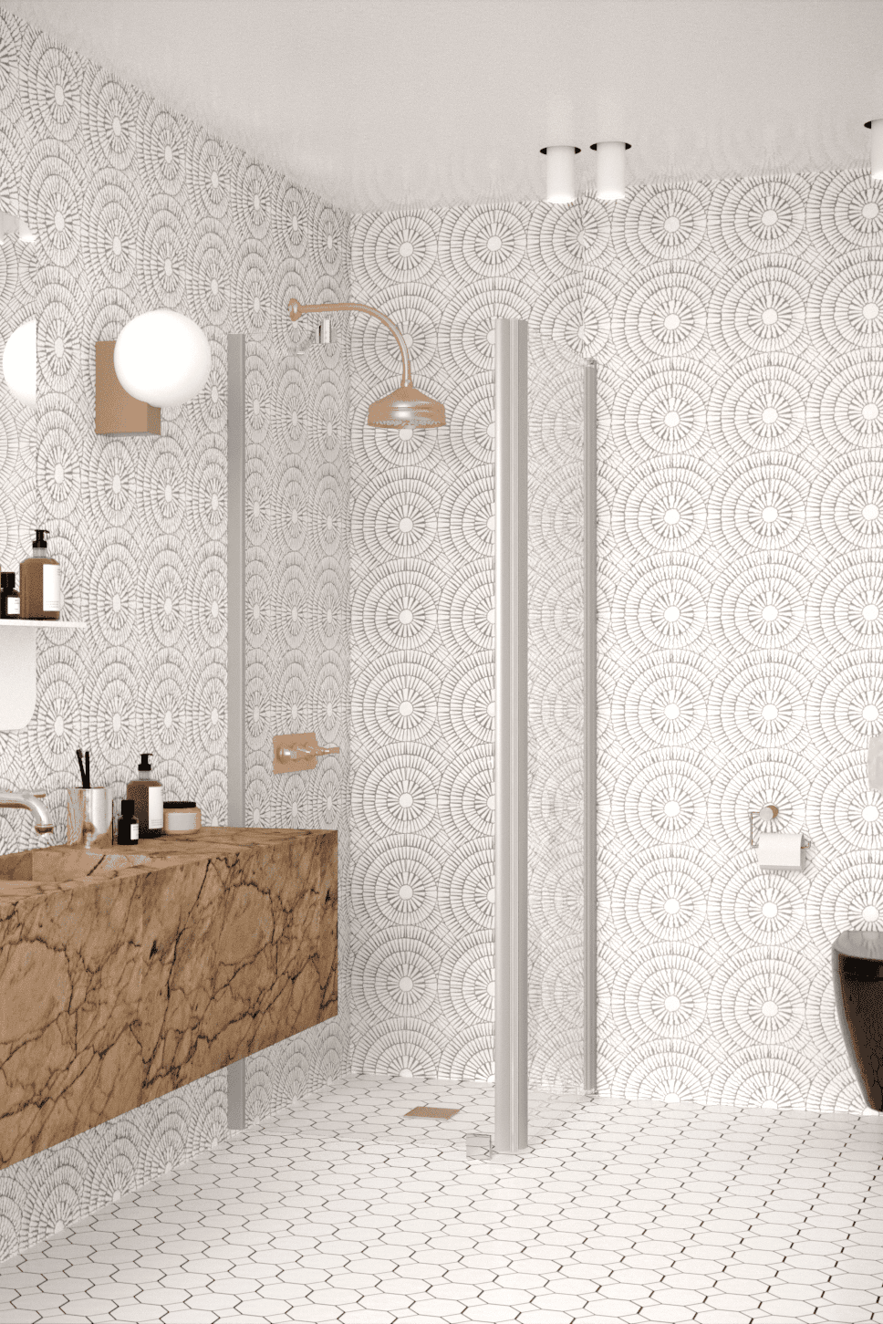 Dušinurk Hietakari Infinia 251, kinnissein + pöörduks – vaade 4