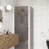 Dušinurk Hietakari Infinia 255, valge raam, hall toonklaas