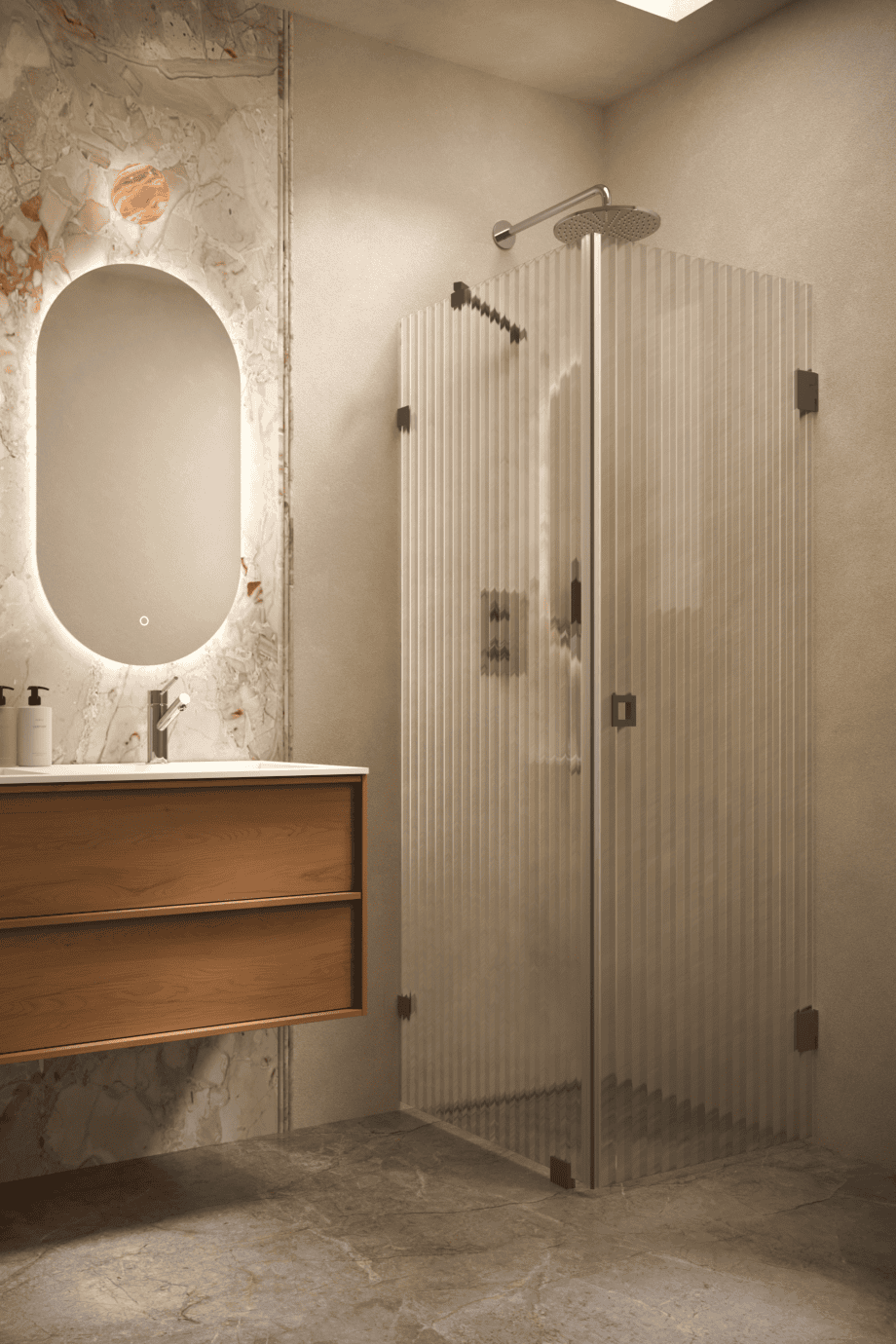 Dušinurk Hietakari Vetro 540, Cocoa furnituur, Reeded soonikklaas Dušinurk Hietakari Vetro 540, Cocoa furnituur, Reeded soonikklaas