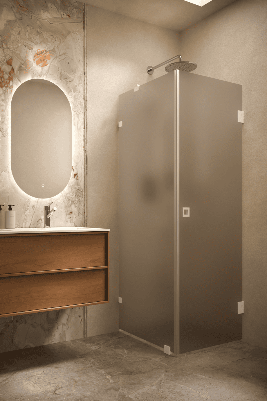 Dušinurk Hietakari Vetro 540, valge furnituur, pruun satiinklaas Dušinurk Hietakari Vetro 540, valge furnituur, pruun satiinklaas