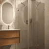 Dušinurk Hietakari Vetro 542, messingfurnituur, hall toonklaas