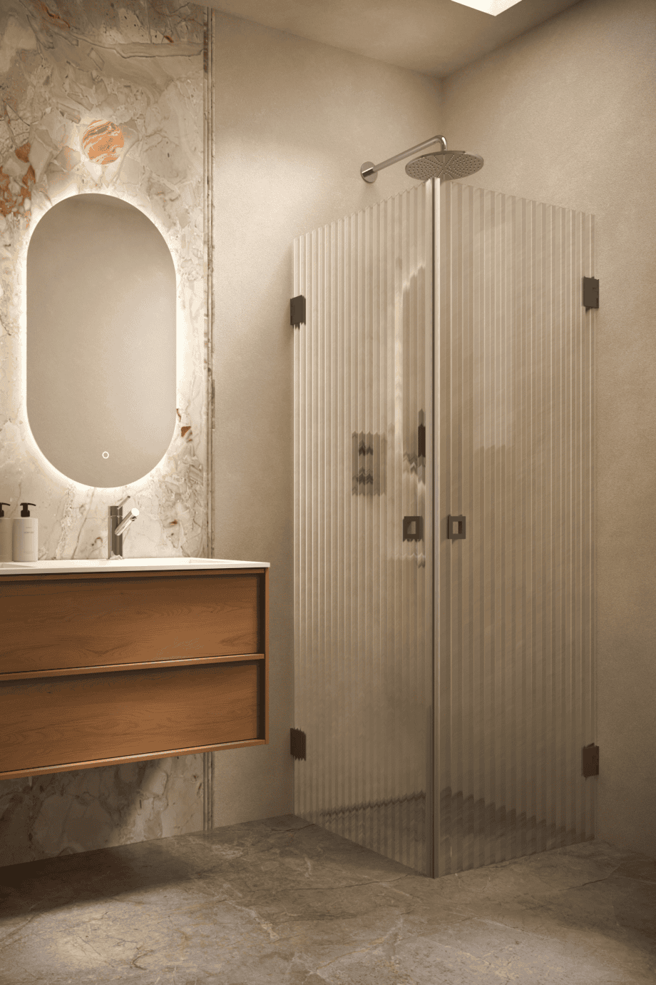 Dušinurk Hietakari Vetro 543, Cocoa furnituur, Reeded soonikklaas Dušinurk Hietakari Vetro 543, Cocoa furnituur, Reeded soonikklaas