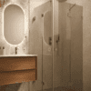 Dušinurk Hietakari Vetro 547, messingfurnituur, pronkstoonklaas