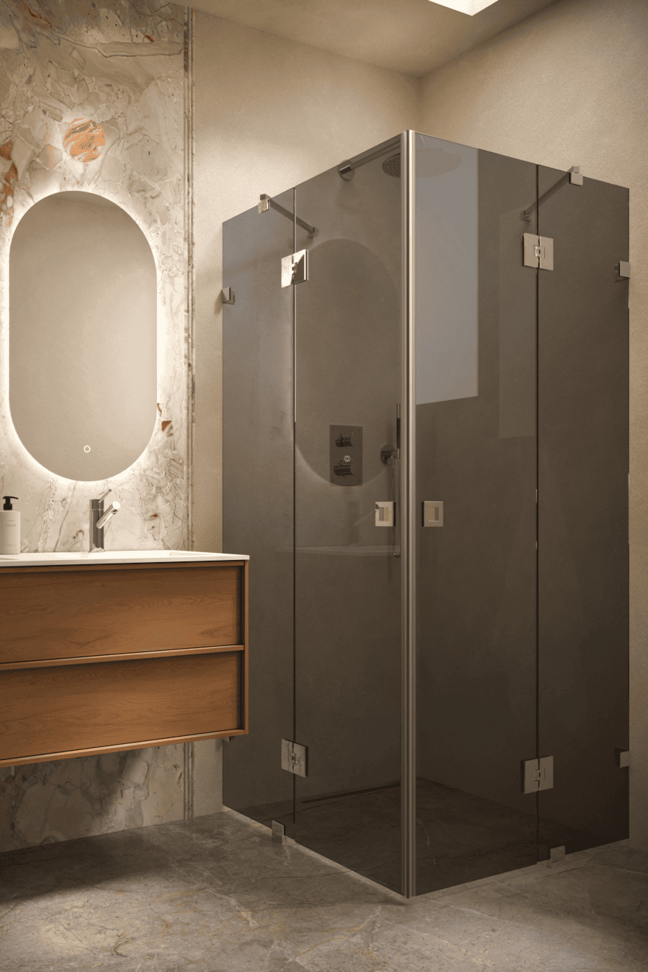 Dušinurk Hietakari Vetro 548, kroomitud furnituur, must klaas Dušinurk Hietakari Vetro 548, kroomitud furnituur, must klaas