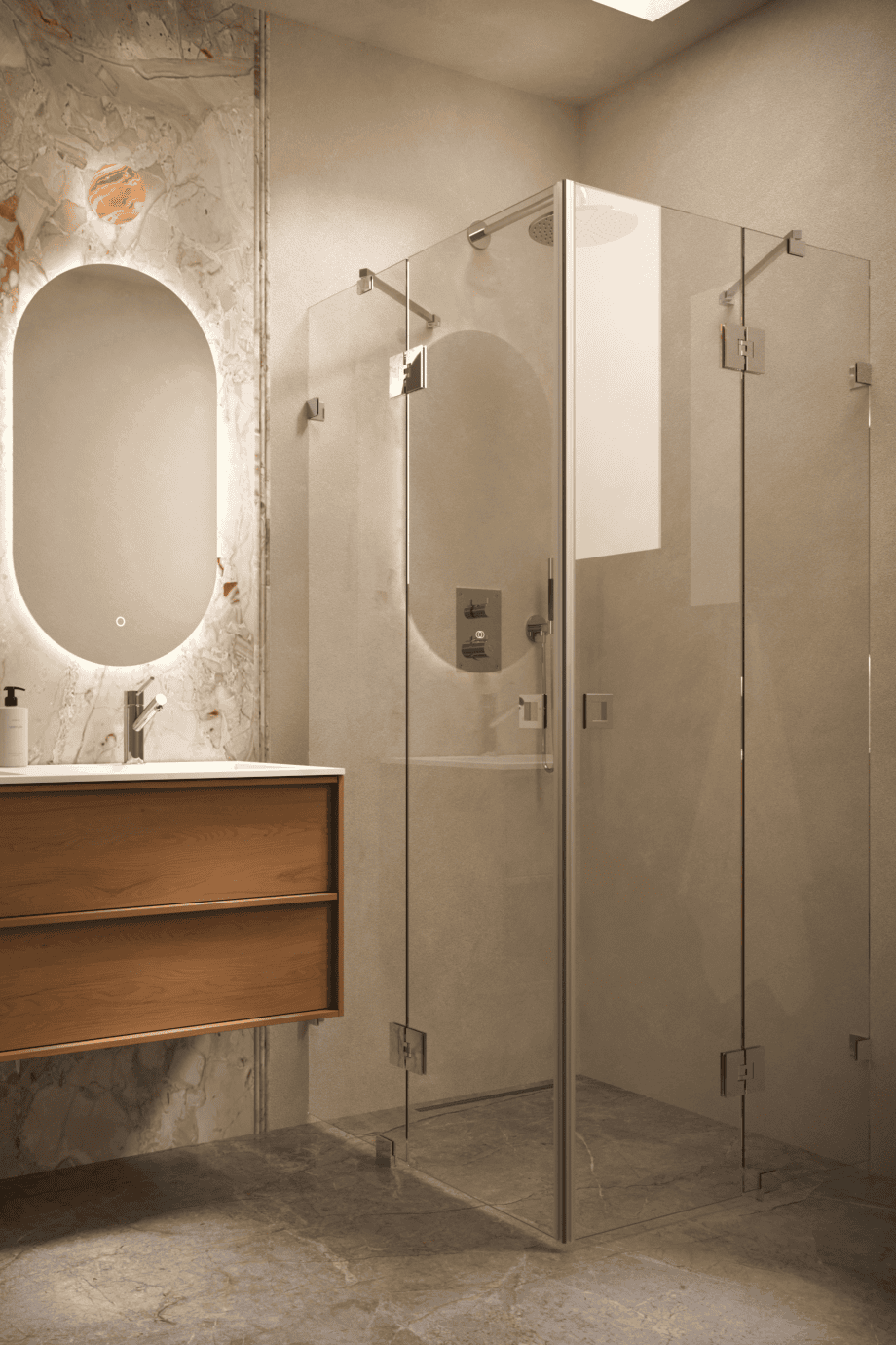 Dušinurk Hietakari Vetro 548, kroomitud furnituur, ülikirgas klaas Dušinurk Hietakari Vetro 548, kroomitud furnituur, ülikirgas klaas
