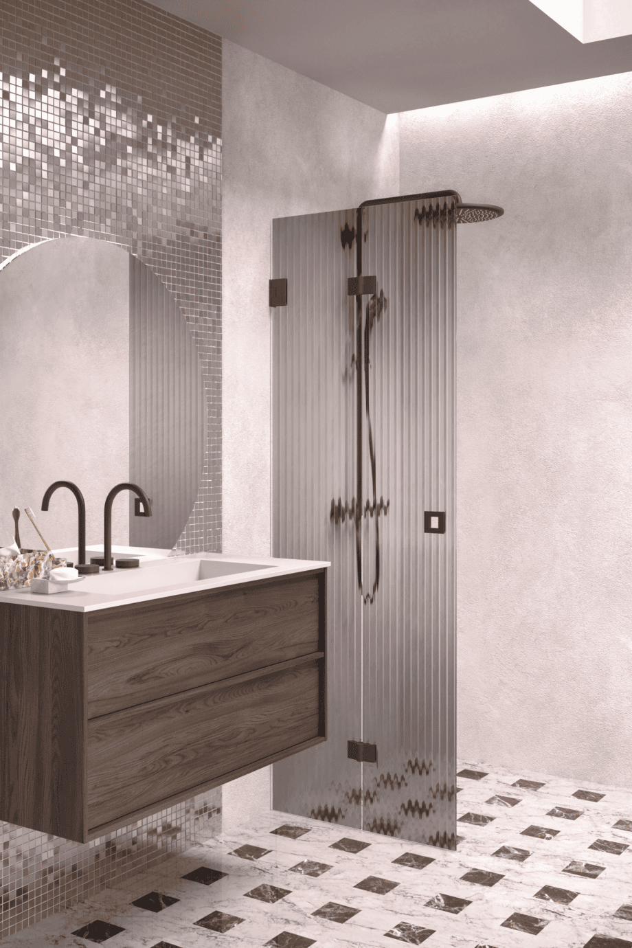 Volditav dušisein Hietakari Vetro 513, Cocoa furnituur, hall Reeded soonikklaas Volditav dušisein Hietakari Vetro 513, Cocoa furnituur, hall Reeded soonikklaas