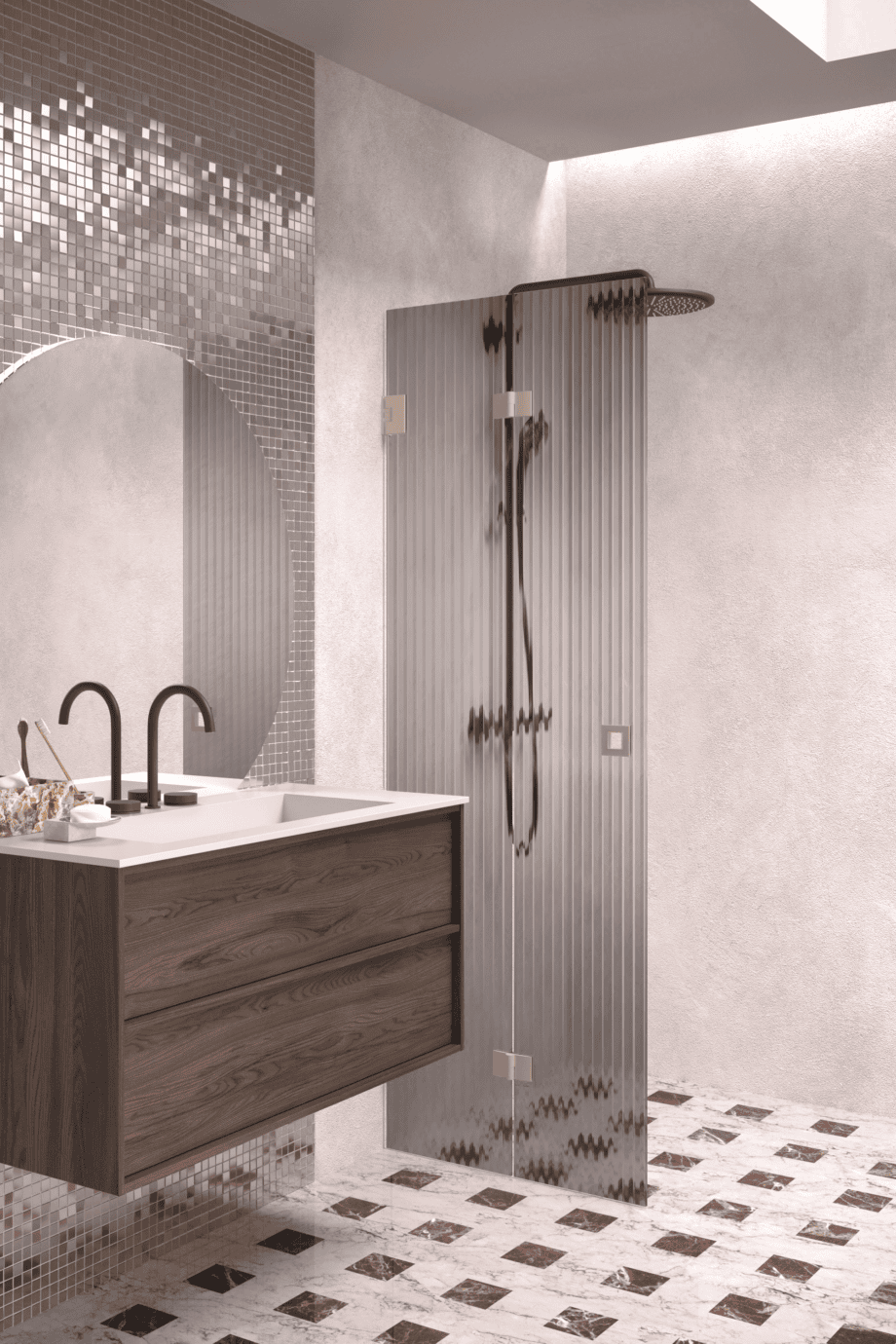 Volditav dušisein Hietakari Vetro 513, Sand furnituur, hall Reeded soonikklaas Volditav dušisein Hietakari Vetro 513, Sand furnituur, hall Reeded soonikklaas