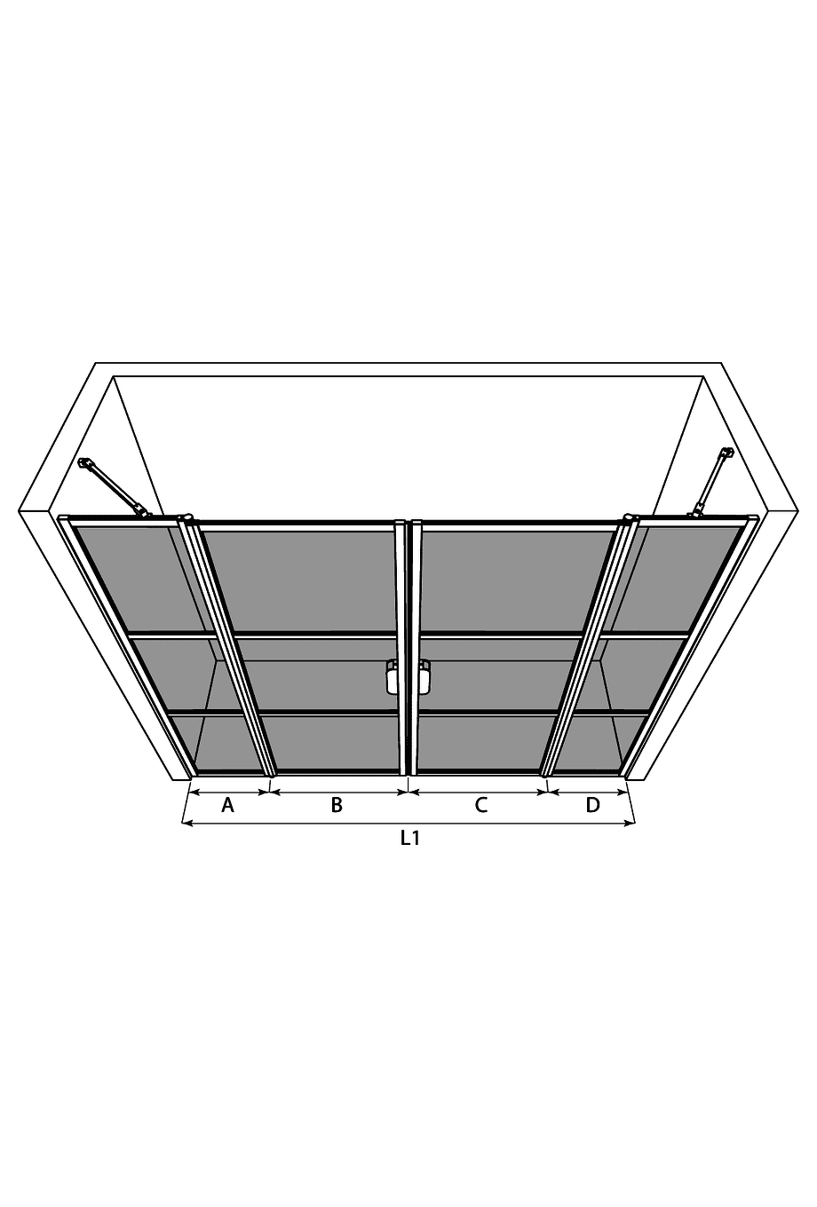 Dušisein nišši Hietakari Bläk 749 Tokyo – 3D-joonis