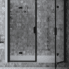 Dušisein nišši Hietakari Bläk 836 New York, valge raam, satiin mattklaas