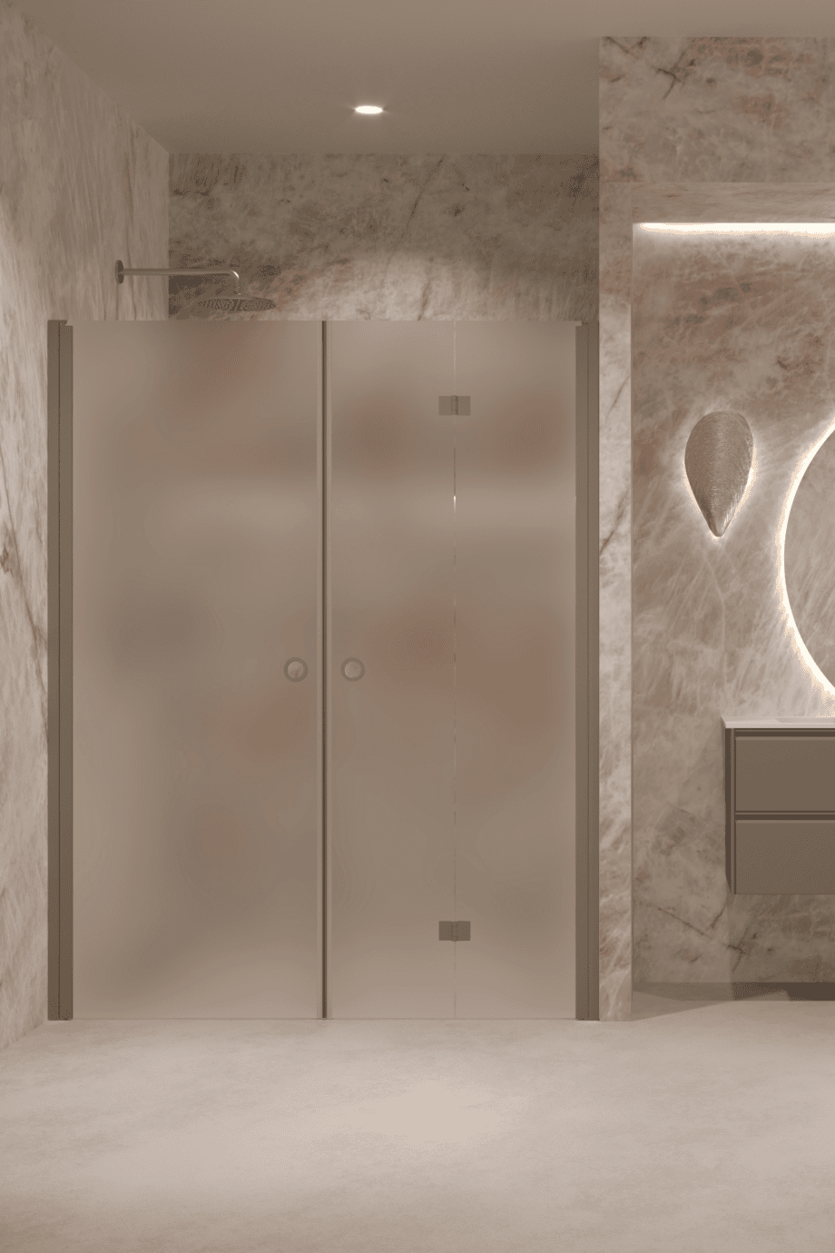 Dušisein nišši Hietakari Forma 322, Mocha raam, ülikirgas satiinklaas